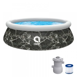 Piscina JILONG cu pompa Black Marble Pattern